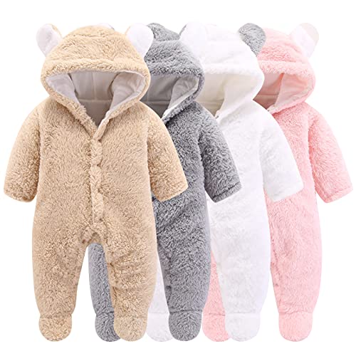 Winmany Neugeborene Baby Cartoon Bär Schneeanzug Wintermantel Fleece...