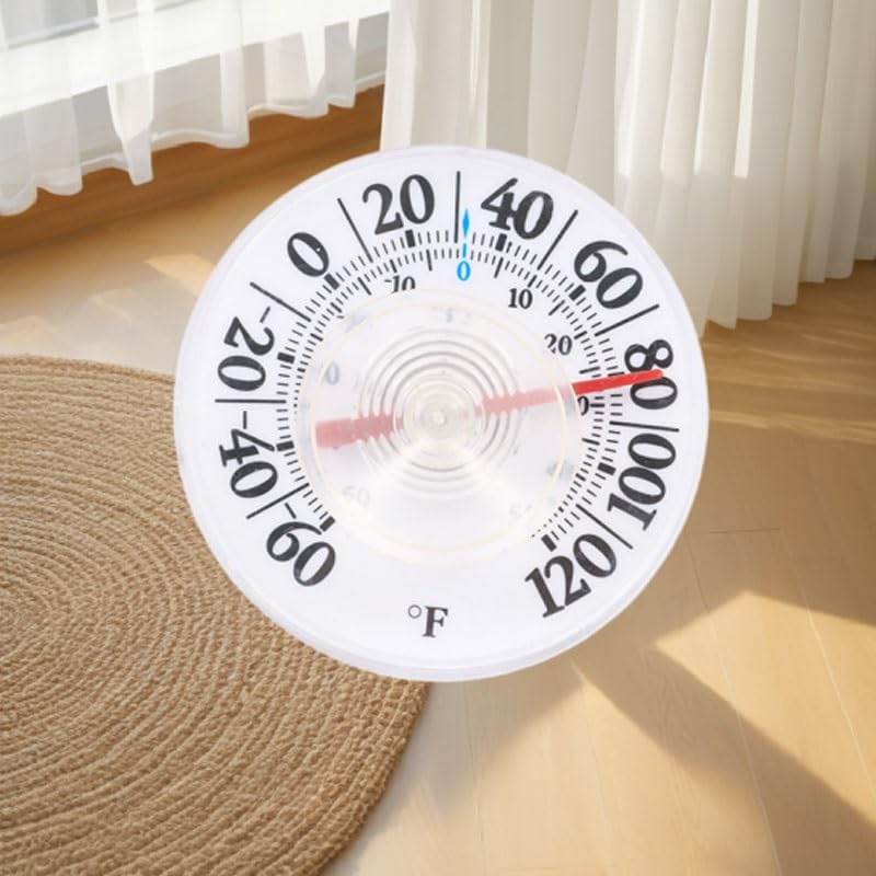 Outdoor Dial Pointer Type Thermometer Measures Temperature Outdoors Attaches to The Wall Outside The Window