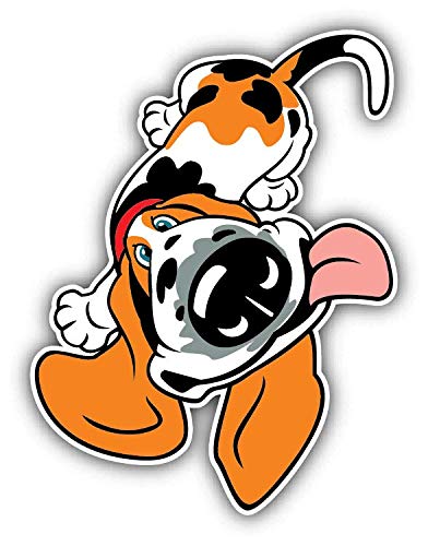 JJH Inc Magnet Basset Hound Dog Cartoon Flexible Vinyl Magnet Waterproof Car Magnetic Bumper Sticker 5