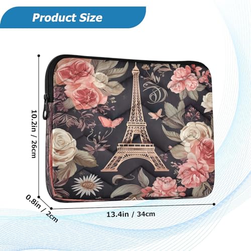 Funda para portátil 13-14 pulgadas impermeable diseño flores miniatura 3