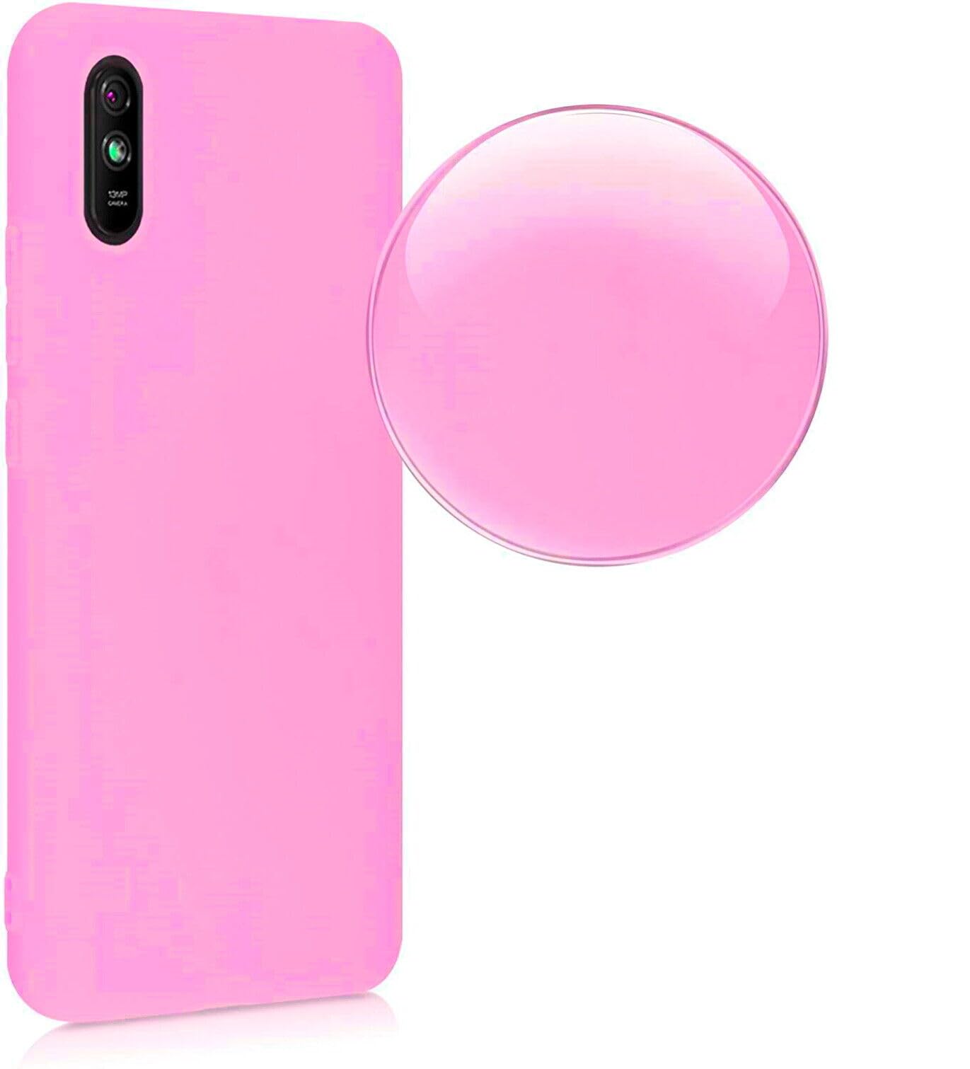Compatibile per XIAOMI REDMI 9AT / 9i / REDMI 9A / M2006C3LVG M2006C3LG M2006C3LI M2006C3LII Copertura tasti Custodia Cover Case protezione posteriore Slim matte Gel Silicone TPU (Blu notte
