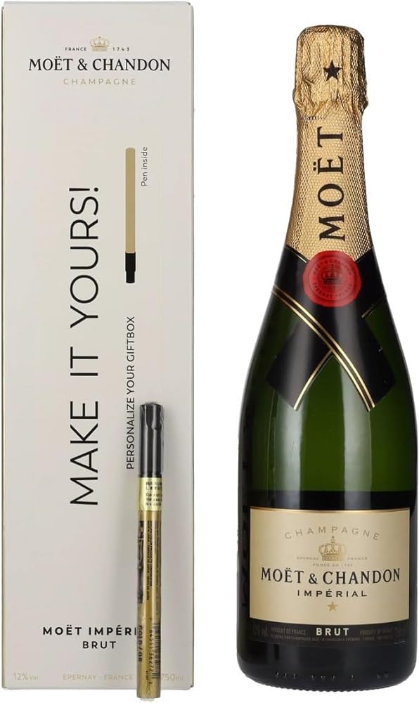Moët & Chandon Champagne IMPÉRIAL Brut 12% Vol. 0,75l in Giftbox with Goldstift