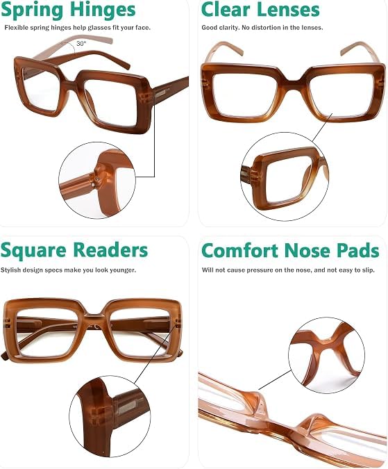 Image of Eyekepper Reading Glasses, Readers for Women, 2.5 Brown Stylish