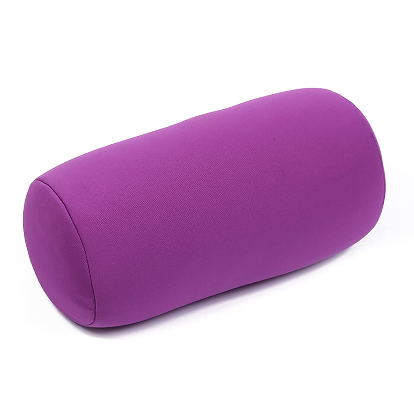 Microbead Neck Roll Pillow, Squishy Tube Bean Pillow for Neck or Back Support, Cervical Cylindrical Cushion for Home Sofa Bed Recliner Travel Sleep Rest, 11.8 x 6.3 Inch, Purple
