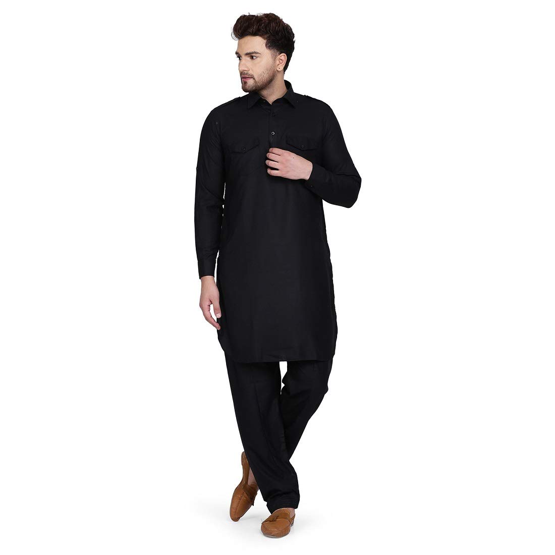 Men's Cotton Pathani Suit/Traditional Kurta with Pathani salwar/Stylish Salwar Suit set for Mens-image-10