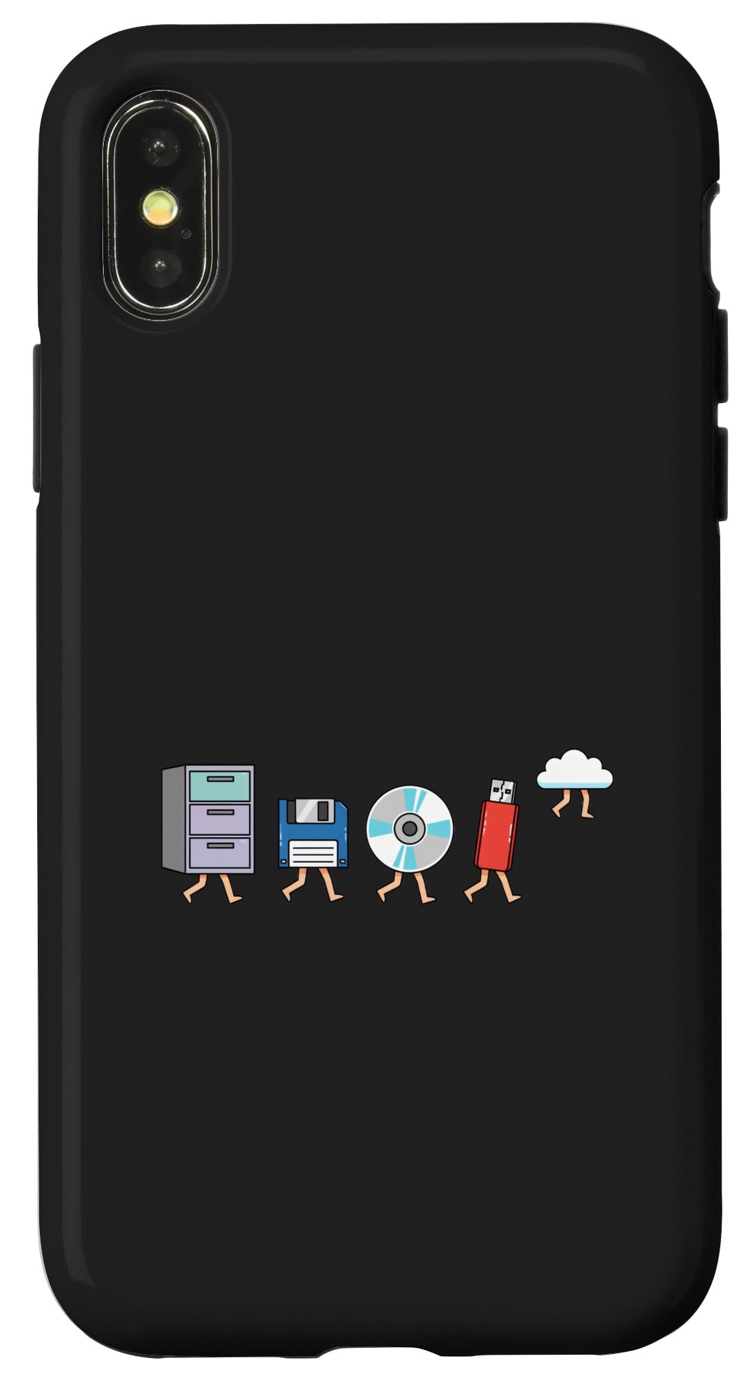 Retro Storage Evolution Floppy Disk USB Cloud Funny Tech Case for iPhone X/XS