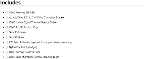 Miniatura 2 de OWC Paquete de actualización de SSD de 2.0 TB para iMacs 2012-2019 de 27 pulgadas con HDD o unidad Fusion instalada de fábrica, SSD 6G de 2 TB,