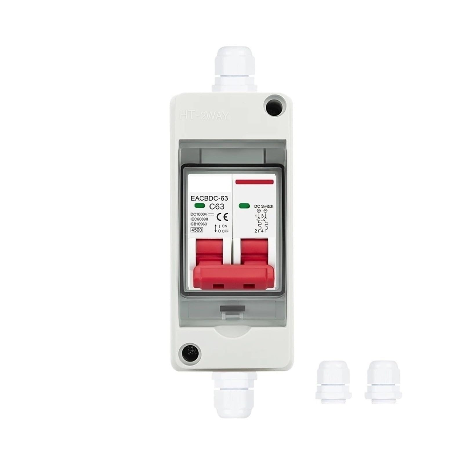 Elektrischer Verteilerkasten AC DC Solar-Leistungsschalter 63A