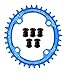 JGbike Elite Runden Oval Kettenblatt 104mm BCD Chainring 30T 32T 34T 36T 38T Schmales breites Einzelkettenblatt für 8 9 10 11 12-Gang MTB XC Trail E-Bike Fatbike Mountainbike Fahrrad