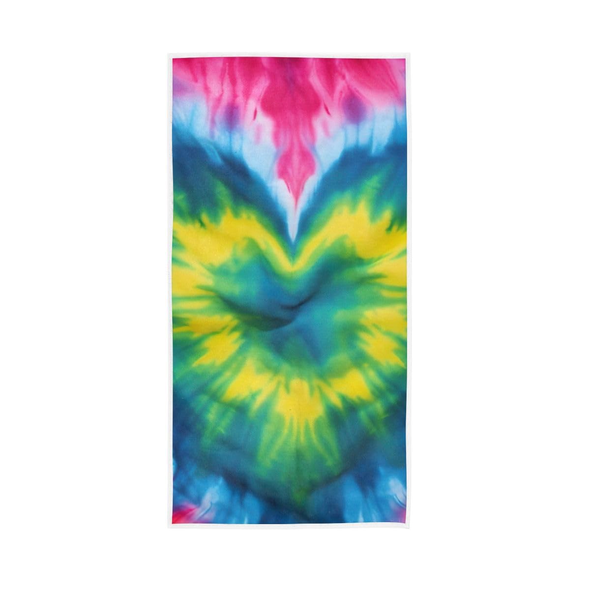 LSRCPD Tie Dye Heart Vibrant Colors Hand Towels for Bathroom, Hand Towels for Bathroom, Shower, Hotel, Spa 15 x 30 Inches