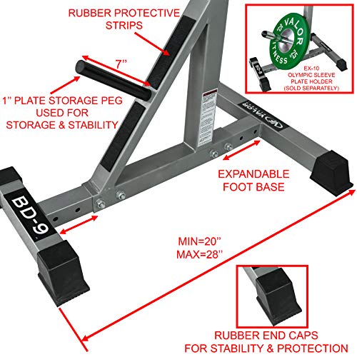 Valor Fitness BD-9 Independent Power Squat Stands with Adjustable Uprights, J-Hooks, Bar Catches, and Safety Catches