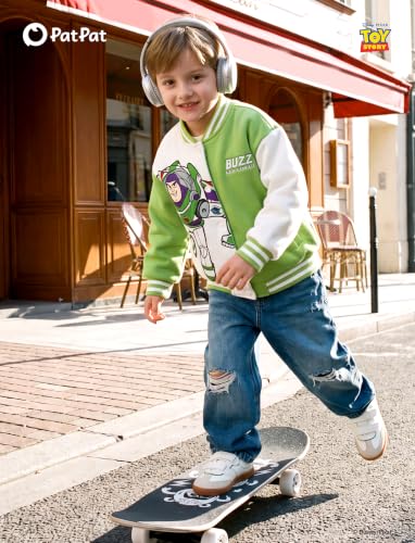 Image of Disney Marvel Bomber Jacket Spider Man Toy Story Cars Varsity Cardigan2-13Y | Officially Licensed Snap Button Coat,Fall Star Wars Graphic Cloth Top,Hulk Venom Stitch Mickey Lightning Mcqueen Kids Apparel