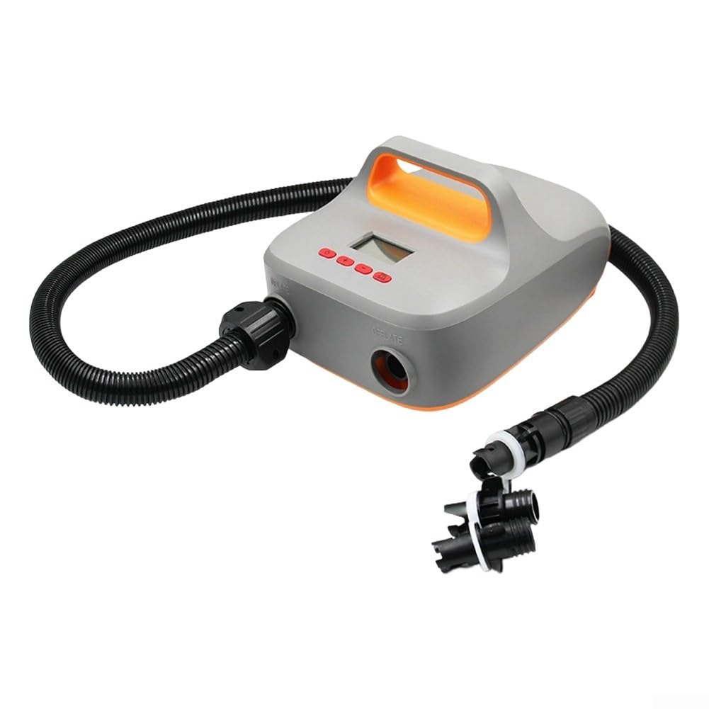 Honseadek Pompe à air électrique pour planche à pagaie, gonflable haute pression 12 V | Pompe jusqu'à 20 psi, booster portable rapide pour kayak, planche de surf, radeau et bateau avec 3 buses