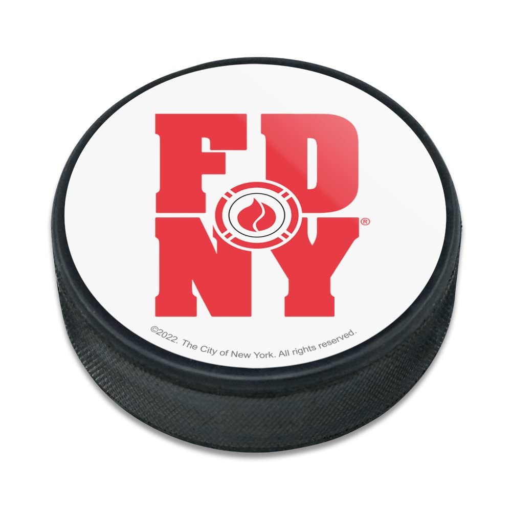 GRAPHICS & MORE FDNY Stacked Ice Hockey Puck