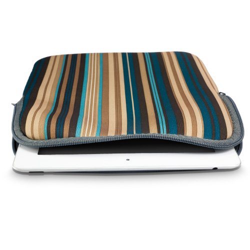 BoxWave Case Compatible with Humanware Explore 8 - Chic Pouch, Retro 70's Design Neoprene Slip Sleeve - City Lights