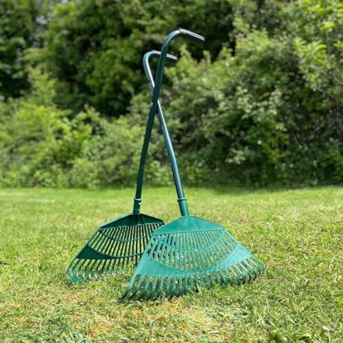 Agarrador de hojas de mango largo resistente, recoge hojas y recortes de césped sin esfuerzo, ideal para limpieza de jardines y mantenimiento de patios