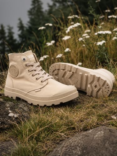 Image of Palladium Mono Chrome Men's Outdoor Boots | Lace-Up Sneakerboots, Hiking, Trekking & Riding Ankle Boots | Lightweight, All-Season, Durable