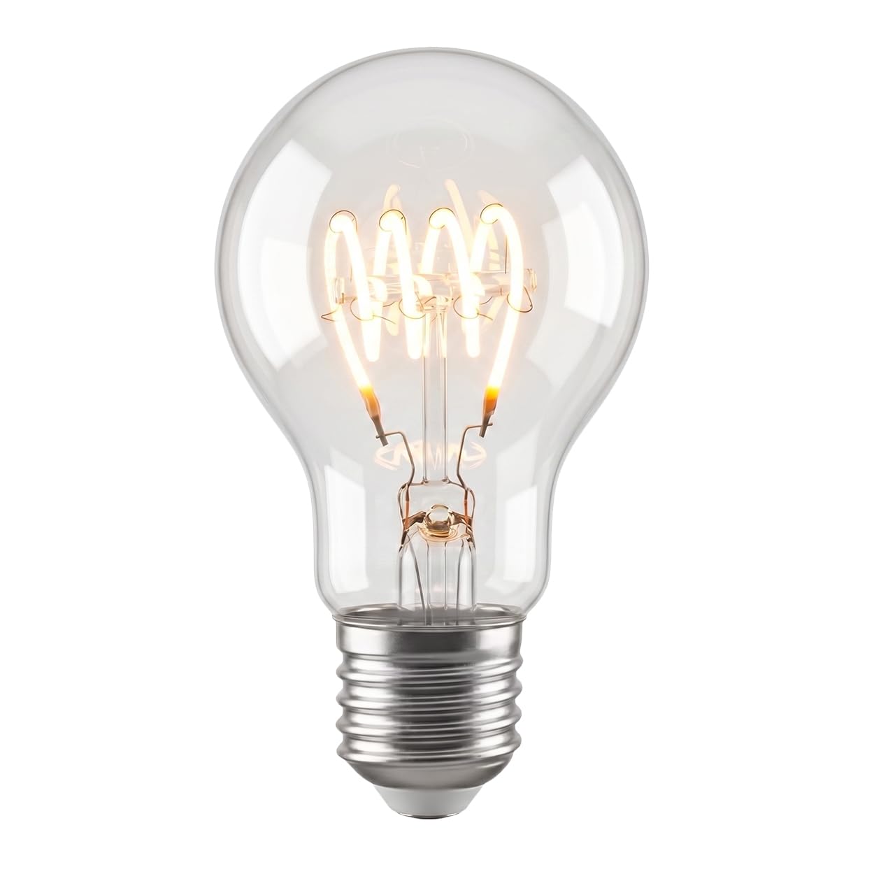 HOFSTEIN E27 LED Warmweiss Glühbirne Vintage Leuchtmittel 10er Set, 6 Watt Kugel Lampe Klar, E27 LED 2700K 350 Lumen A60 Dimmbar Für Wohnzimmer, Esszimmer Und Dekolicht