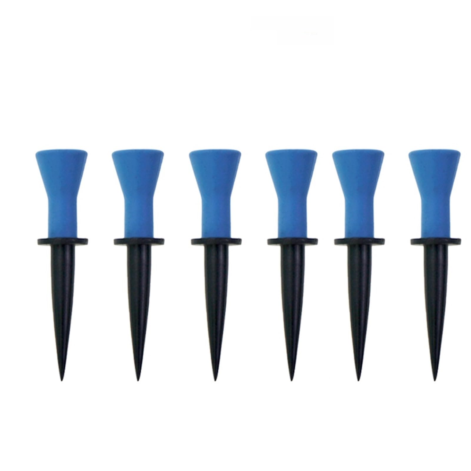 Golf Tee 6 Stück 58 mm 76 mm Kunststoff-Golf-Tees mit weicher Gummi-Polsterung, for Üben for Golfer, Golf-Zubehör FüR Einen Idealen Abschlag
