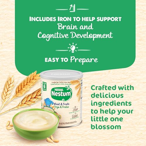 Image of Nestle Nestum 5 Cereals Infant Cereal, 10.6 Oz, 12 Pack | Infant dry cereal; 5 multigrain with probiotic; imported; 12 x 10.6 oz canisters
