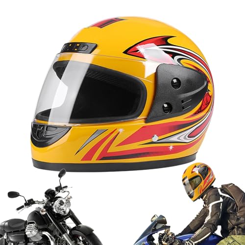 Integralhelme - Motorrad Helm Vollvisierhelm Mopedhelm | Integralhelm Mit Sonnenblende | Sicherer Schutzhelm Mit Atmungsaktivem Wabennetz-Innenfutter Ideal Für Straßenfahrten Integralhelme - Motorrad Helm Vollvisierhelm Mopedhelm | Integralhelm Mit Sonnenblende | Sicherer Schutzhelm Mit Atmungsaktivem Wabennetz-Innenfutter Ideal Für Straßenfahrten