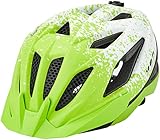 K-FIT KED Unisex Jugend Street Jr. Pro Fahrradhelm, Lime Green White matt, M (53-58cm)