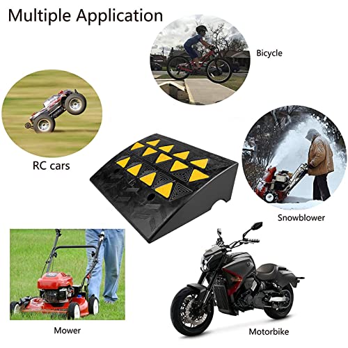 Rampas para bordillos de caucho resistente, portátiles, para automóvil, scooter, RV, bicicleta, motocicleta, silla de ruedas y umbral (Tamaño: 50 x 37 x 15,5 cm) miniatura 3