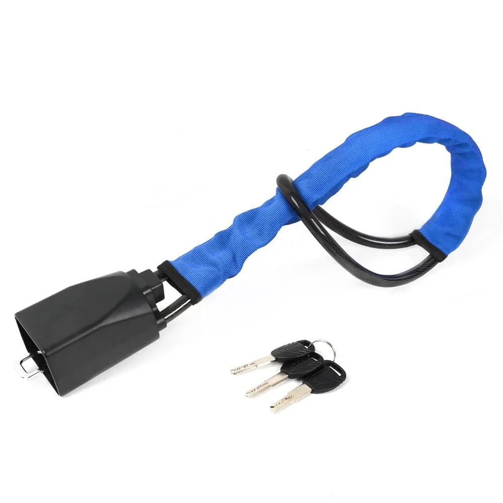 Antirrobo para volante Bloqueo de volante de coche, hebilla de seguridad antirrobo, bloqueo de Cable de acero, bloqueo de cuerda extensible, bloqueo de rueda de dirección del vehículo(Yellow)
