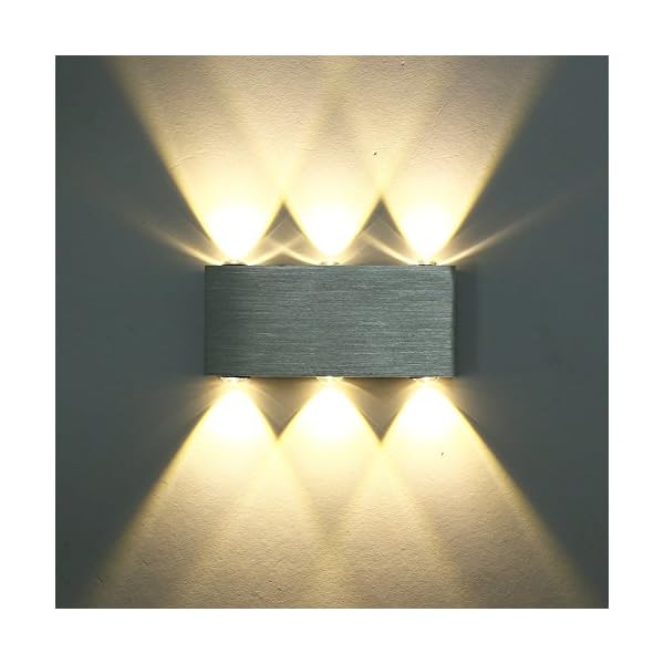 Modern Aluminum 6 LED 6W Up Down Wall Lights for Living Room Bedroom