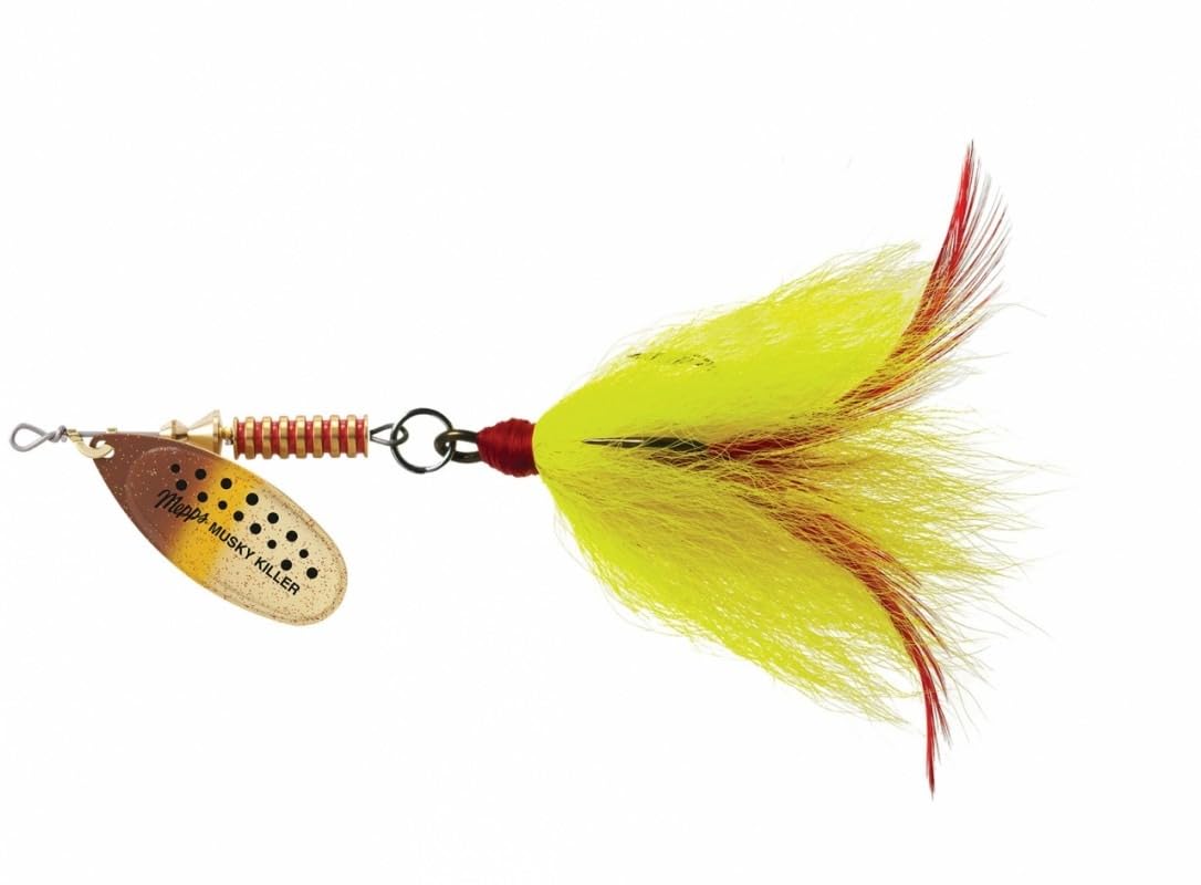 Mepp's Musky Killer-bktl, Gold-Brown Trout-Yellow