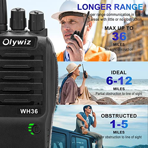 Olywiz Walkie Talkies Long Range Rechargeable Handheld Fm Transceiver 5W 9 Miles Range 16Ch With Ctcss/Dcs Tot Function 2 Way Radio For Survival Camping Driving School Security 2 Pack #TOP5