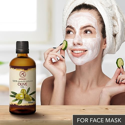 Olivenöl 100 ml - Kaltgepresst - Rein & Natürlich - Basisöl - Pflege Gesicht - Haare - Haut - Nägel - Hände - für Massage - Kosmetik - Körperpflege - Schönheit