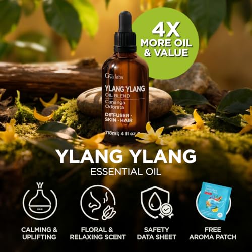 Image of 100% Pure Ylang-Ylang Essential Oil for Skin & Diffuser - 4 Fl Oz