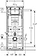 Geberit 461303005 GIS Montageelement für Wand-Eck-WC 114 - 130 cm