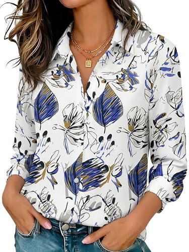 Image of Soft Wrinkle-Free Button Down Stretch Shirts for Women, Breathable Moisture-Wicking Casual Work Dress Tops