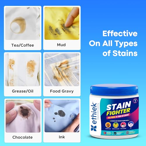 Image of Ethiek Add-On Powder | Powerful Stain Remover | Formulated for Coloured Clothes | Zero Chlorine Bleach, 400 gms