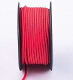  Protec Cuerdas cuerda 4,0 mm Original Protec svts Vientos Djembe para cuerda de saltar Bongo Tensor cuerda trenzado cuerda PES Vientos de extracción cuerda 20 m Color Rojo