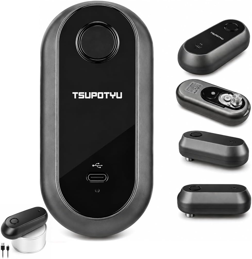 Rechargeable Auto Electric Can Opener, USB Charging, Smart Single-Touch Automatic Can Opener, Hands Free, Auto Stop, Smooth Edge, Perfect for Seniors,Women Men at Home, and Travel