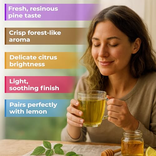 Image of 50 Bags Pine Needle Tea Dried Pine Needles Herb Tea (Pinus Koraiensis) - 50 Count 2.5g Bags Dried Needle Leaf Aguja De Pino