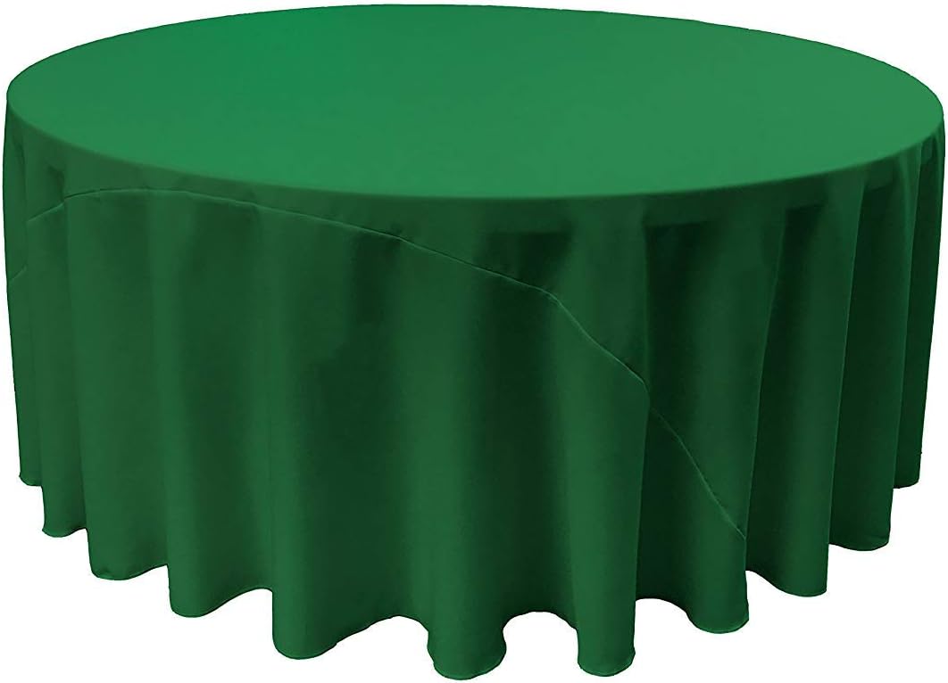 New Creations Fabric And Foam Inc Polyester Poplin Tablecloth (Coral, 120" Round with Seams)