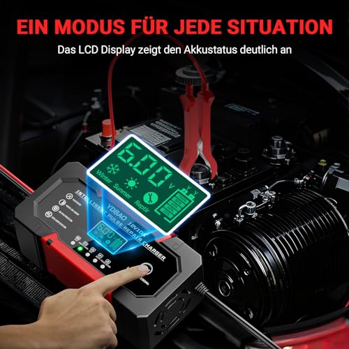 Autobatterie Ladegerät 10A Batterieladegerät 12V LiFePO4 & AGM Option – Ansicht 3