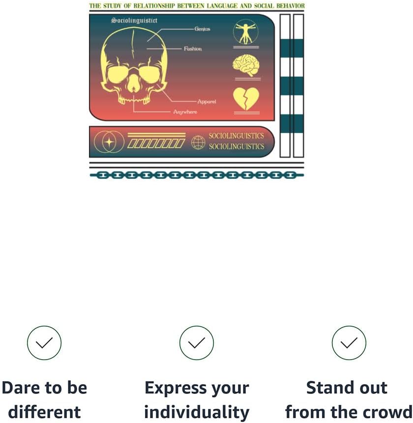 Sociolinguistics Cropped Long Sleeve T-Shirt - Unique Gifts - Art Lover Items for Women