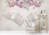 Tapete 3D Einfache Blume Schmetterling Schöne Flügel Malerei Innen Tapeten TV Hintergrund Wohnzimmer Schlafzimmer D 3d Tapete Wanddekoration fototapete wandbild Schlafzimmer Wohnzimmer-300cm×210cm