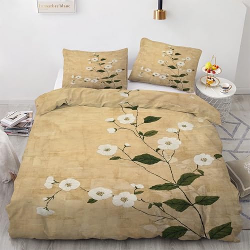Housse de couette 220x240 microfibre douce anti-glisse lit 3 pièces - 2