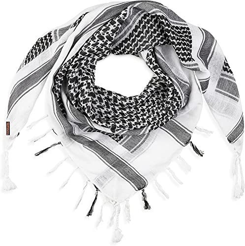 Unisex Traditional Shemagh Head Wraps, Agal & Headscarf Set, Large Arab Keffiyeh Scarf