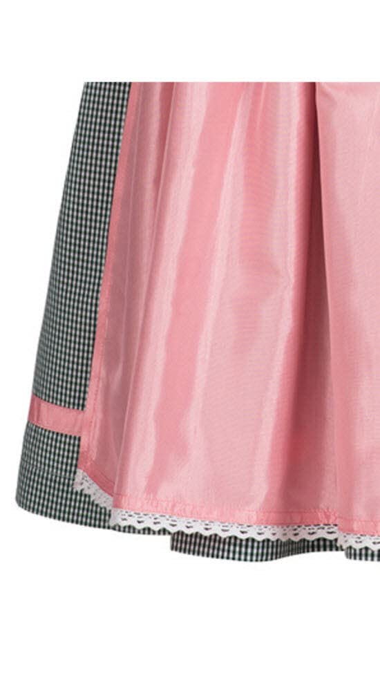Nübler Dirndl Mädchen NINA - 3-teiliges Set mit Dirndlkleid, Trachtenbluse & Schürze im traditionellen Stil - Original bayerische Tracht, Hochwertige Qualität, Weiß-Rosa