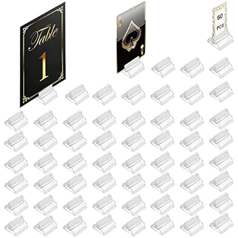 CUNGLIN Table Number Place Card Playing Card Holders 60 Pack Cover