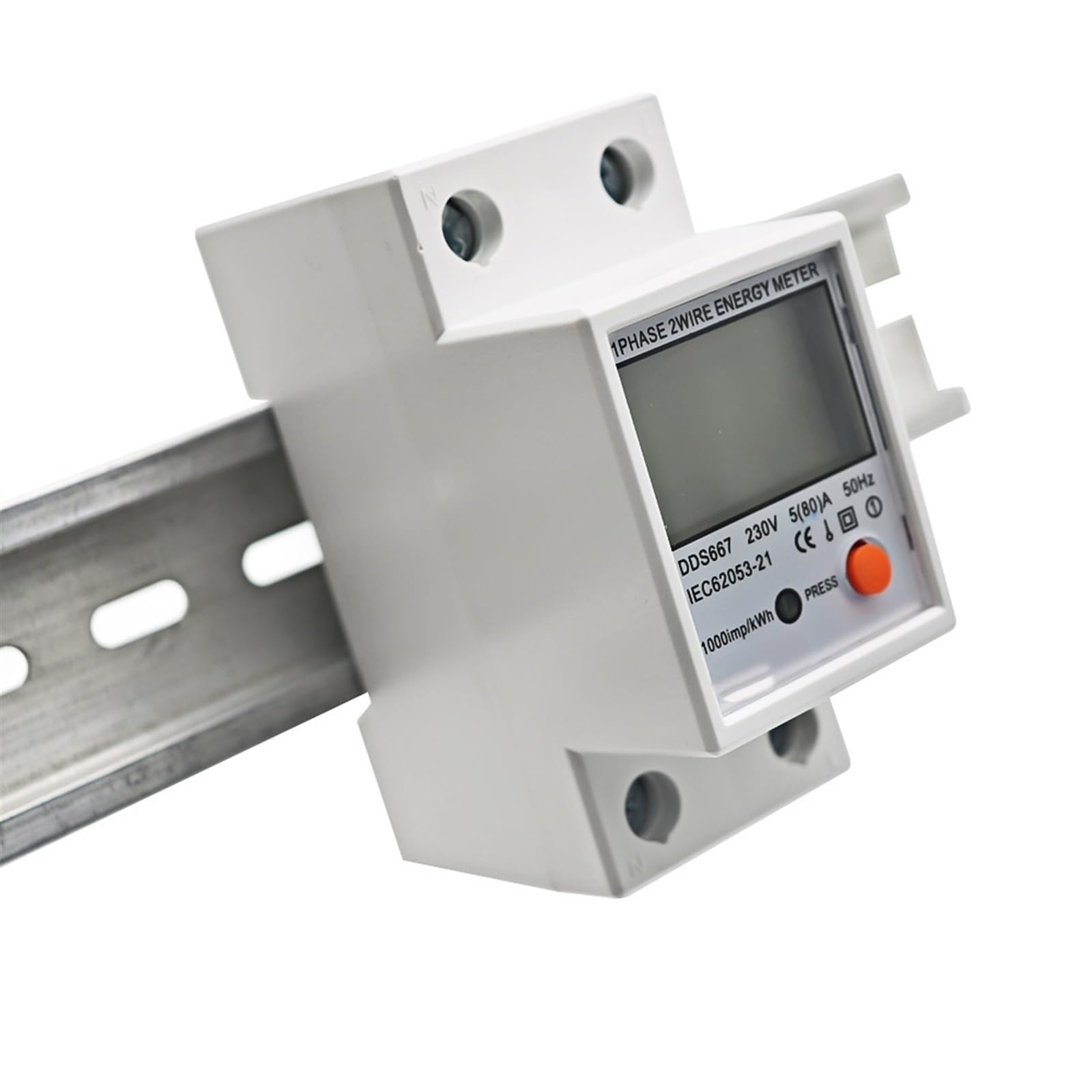 Compteur d'énergie KWh monophasé 220V 80A avec grand écran LCD rétroéclairé MOBYAT