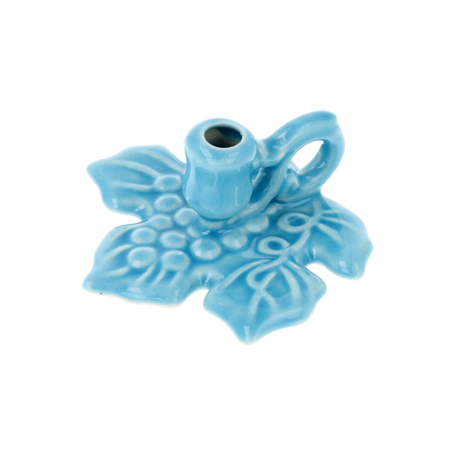 Photophore Céramique Main Pichet – Bougeoir Bleu Clair Pour Bougies Fines Jusqu’à 1,1 Cm