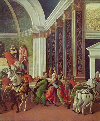Poster L'histoire de la Virginie par Sandro Botticelli toile sans cadre 50x70 cm SERENDIPITP